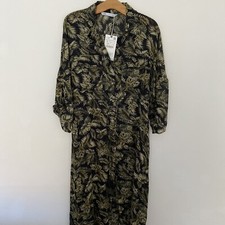 Zara Printed Midi Dress Size S BNWT made in India boho semi sheer