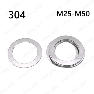 304 Stainless Steel Shim Rings and Supporting Rings M25 M26 M28 M30 M32 M35-M50