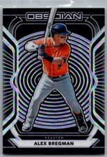 2021 Panini Chronicles Obsidian Electric Etch Purple /99 Alex Bregman #28 Astros