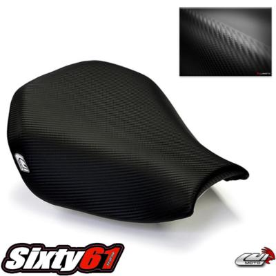 Kawasaki ZX10R Seat Cover 2006 2007 Luimoto Front Black Carbon