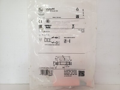 IFM ELECTRONIC OGP-HBOA/LS-100 RETRO-REFLECTIVE SENSOR (OG0044) NIB