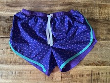 Zelos Girls Purple Cheetah Athletic Summer Shorts Size 6/7 Small S Kids