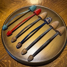 Womens Wood Metal Shoe Tree Forms Stretchers Multi Color 6 Vintage 50s