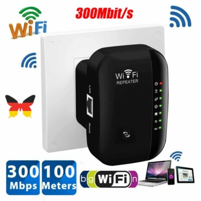 WIFI Repeater Router Range WLAN Signal Verstärker Access Point Booster 300Mbps