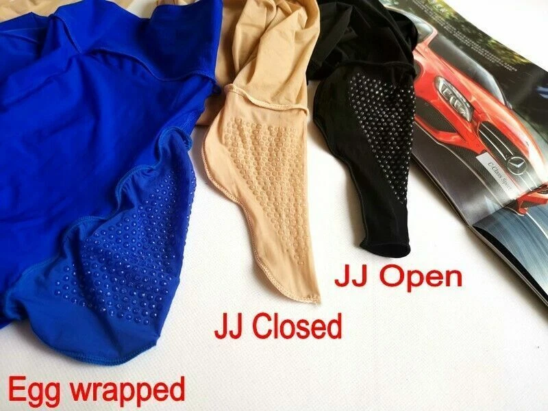 Men Silicone Elastic Glossy Oil-Shiny Pantyhose Sheer Stockings Dance Tights - Image 3 of 4