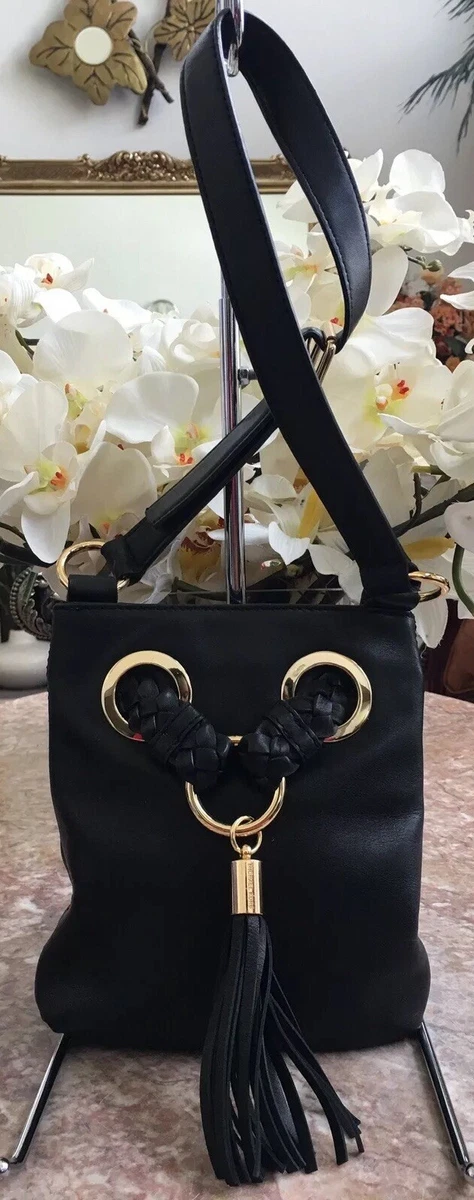 Michael kors black tassel hotsell bag
