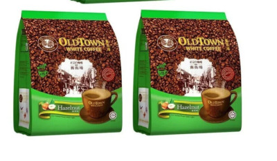 3X Bags OLD TOWN 3 in 1 Hazelnut White Coffee Asian Instant Coffee Free Shipping