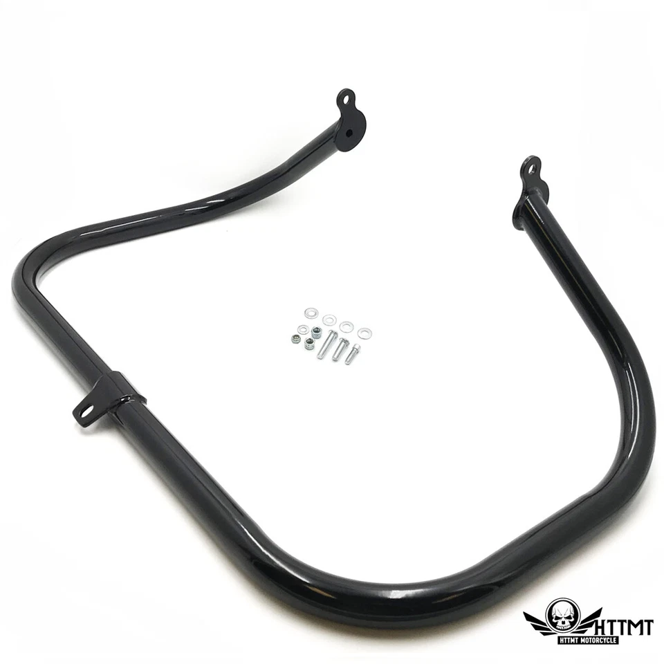 BLACK ENGINE GUARD FOR HARLEY DAVIDSON 2009-2019 TOURING STREET ROAD GLIDE KING - Image 3 of 4