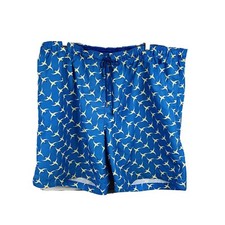 new LANDS END mens print volley swim trunks shorts XXL 44 46 Blue Birds