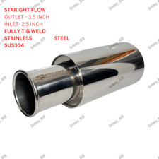 Spoon Sport Universal Single Exhaust Muffler Inlet 2.5in Outlet 3.5in Sus304