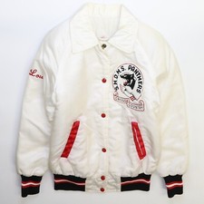 Vintage Cross Country Panthers Bomber Jacket Boys Size 36 White