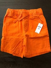 NWT Baby Gap 2 Years 2T Toddler Shorts Orange Linen Cotton Blend Beach Summer