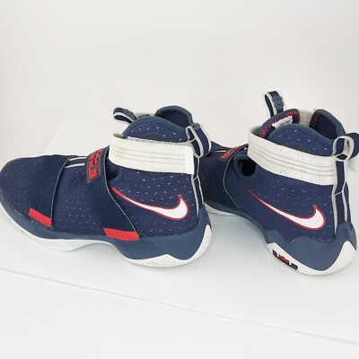 Nike LeBron James Soldier Ten Youth Size 2016 Navy Blue White Red  845121-416