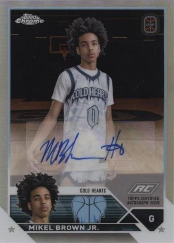 Mikel Brown Jr. 2023-24 Topps Chrome OTE ROOKIE REFRACTOR AUTO 