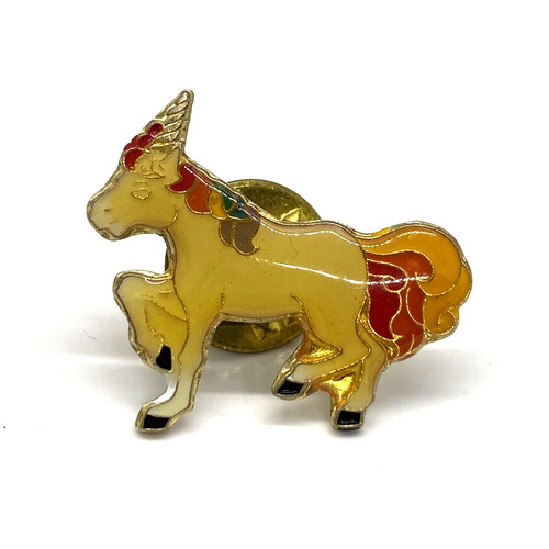 Vintage Rainbow Unicorn Fantasy 80's 90’s Enamel Lapel Pin Pride Backpack Pin