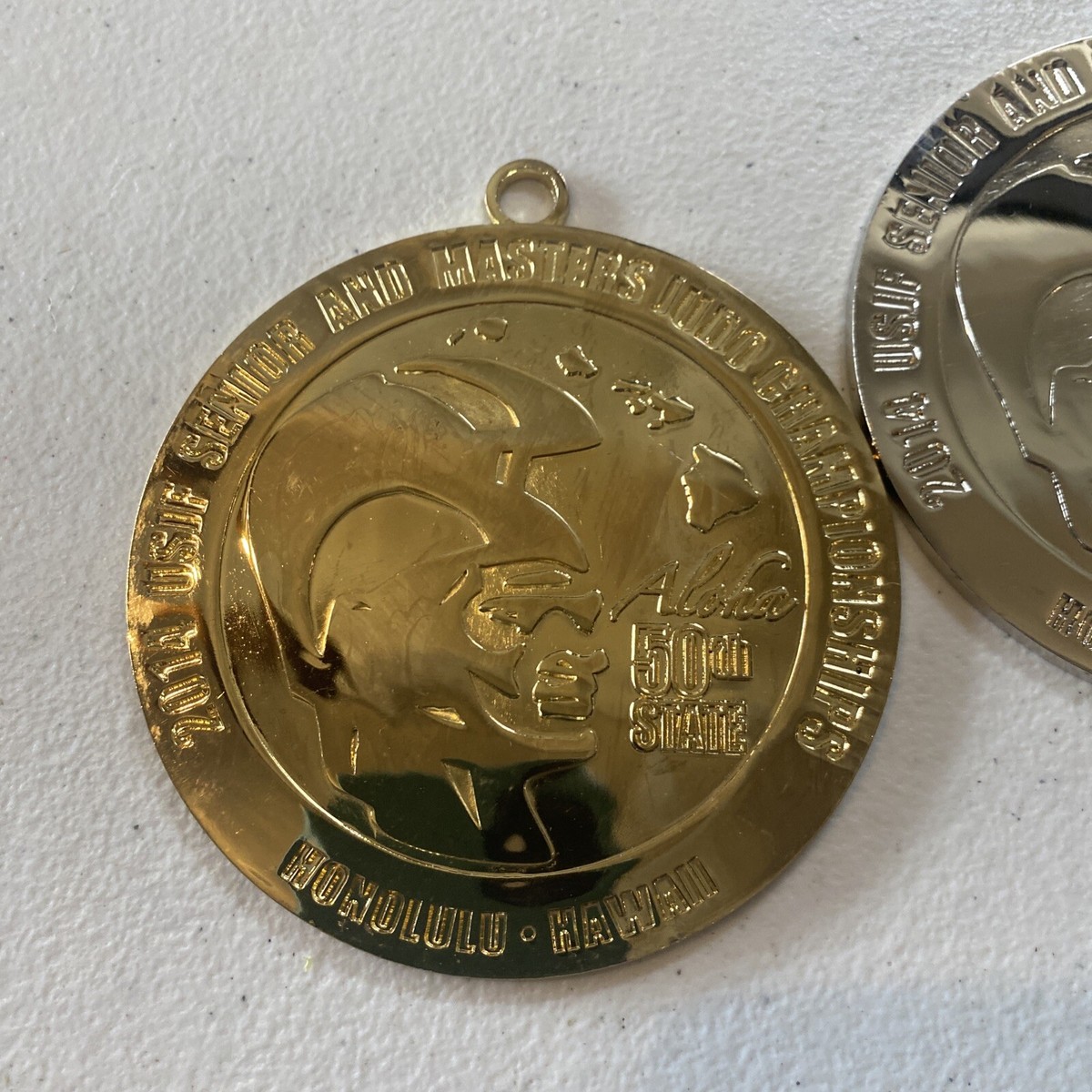 Médaille Judo Ancienne En Bronze 38mm - 24.4g - Collection Arts Martiaux Rare