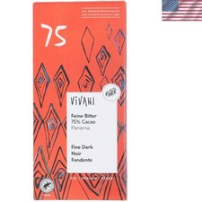 75 Dark Organic Chocolate Bar - Indulgent, Allergen-Free Delight