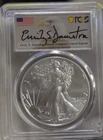 2022 US Silver Eagle $1 PCGS MS70  First Strike Damstra Signed
