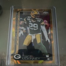 Topps Chrome 2025 Gold Ray Wave # /50 Xavier McKinney Green Bay Packers #113