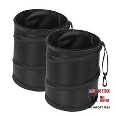 Packs New Leakproof Car Trash Can, Compact Trash Can Pop-up 2 Gallons 2