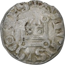 Frankreich, County of Auvergne, Alphonse de Poitiers, Denier, 1241-1271, Riom