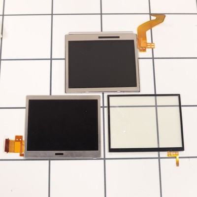 New Nintendo DS Lite Screen Replacement Kit Top Bottom LCD + Touchscreen USA   