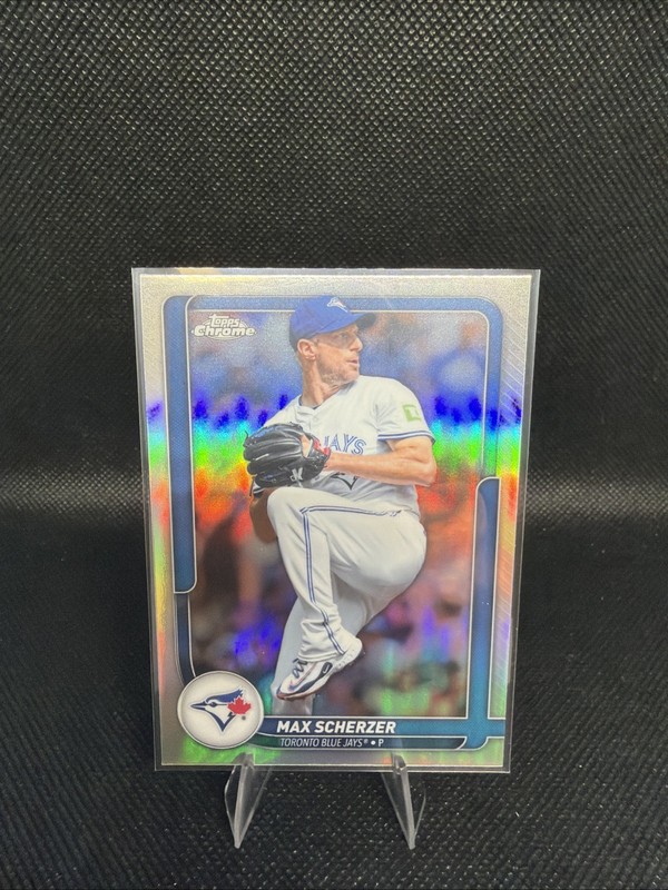 2026 Topps Series 2 Max Scherzer #5 Flagship Collection Chrome Blue Jays