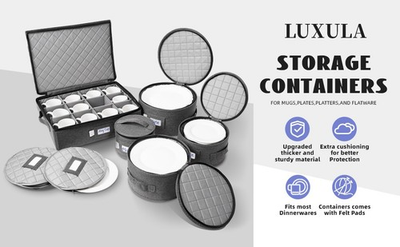 #ad #ad A Set of 5 New Luxula China Hard Shell Storage Container Organizer $68.36