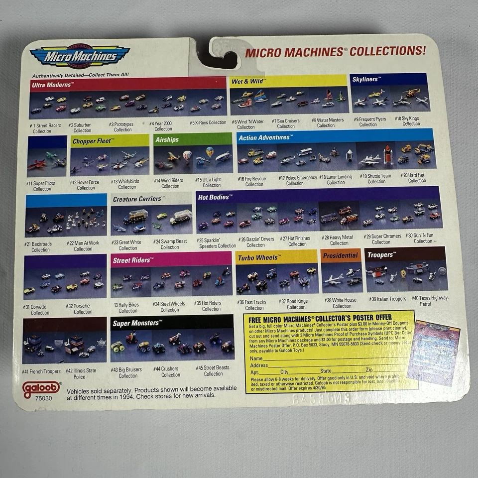 1993 Micro Machines #16 Fire Rescue Collection Action Adventures Galoob NIP Rare - Image 3 of 4