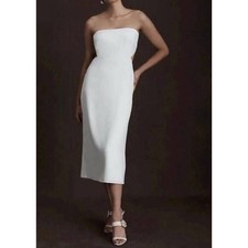 Sachin & Babi BHLDN Strapless Cutout Midi Dress White/Ivory Sadie Dress