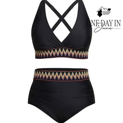 Blooming Jelly High Waist Rinned Bikini Swimsuit Size L