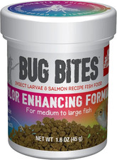 Bug Bites Color Enhancing Fish Food for Tropical Fish, Granules for Medium to La