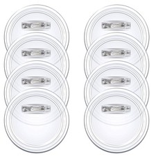 20-Set 2.36" Clear Plastic Button Making Kit Blank Pins Bulk for DIY Crafts