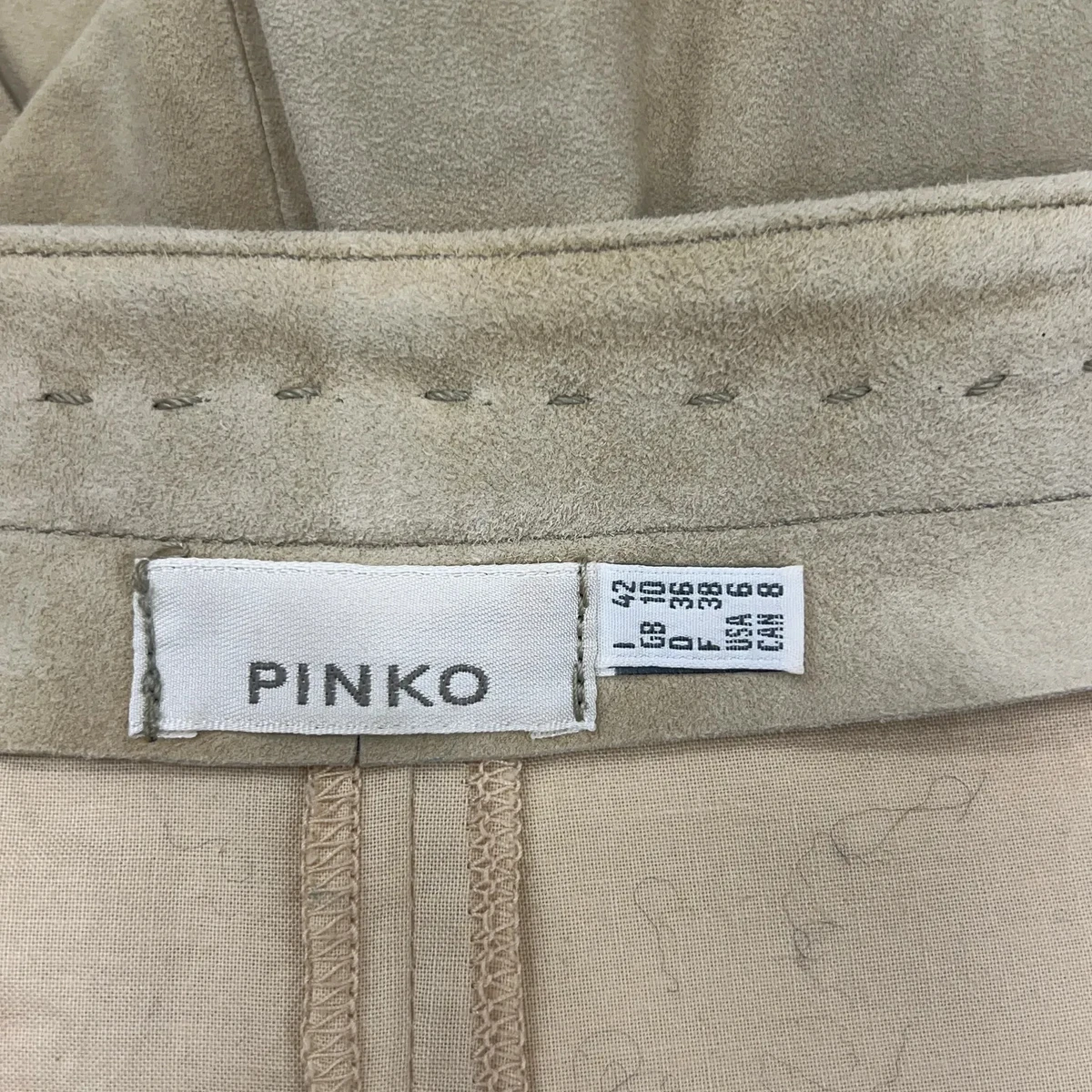 Pinko, Wickelrock, Größe: 36, Beige, Baumwolle/Leder, Einfarbig, Damen #Fvk