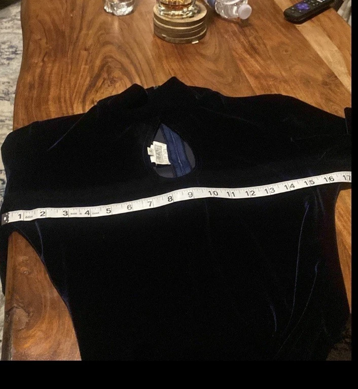 Mono de terciopelo vintage Groovy Catsuit ojo de cerradura cuello falso para mujer talla pequeña” Foto 4 de 4