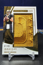 2025 Panini Immaculate /49 Drew Brees Gold 5 Star Captain Patch* READ🔥⚜️