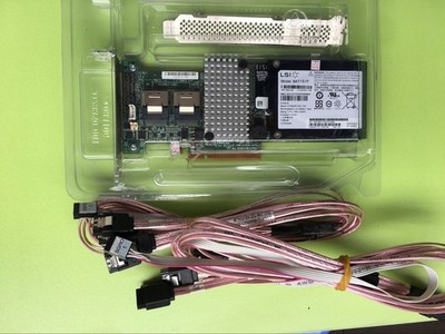 LSI SAS 9260-8i RAID controller+SFF-8087 to (4) 7-Pin SATA cables+BBU   #tp