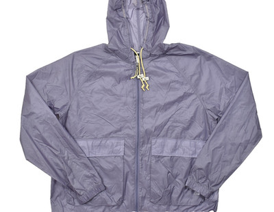 The North Face Men's Large Purple Hooded Windbreaker Full Zip Light Jacket