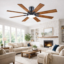 Kviflon 52 in. Ceiling Fan With Light 8-Blade...