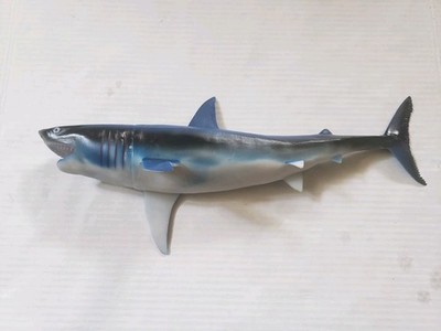 Vintage Great White Shark 15.5  Rubber Blue Action Figure Toy Ocean Fish Jaws