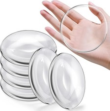 6 Pack Door Knob Wall Protector 3.15" Clear Self Adhesive Guard Stopper Bumper
