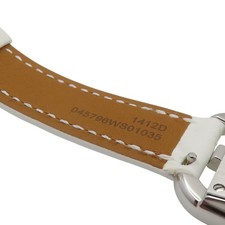 HERMES Cape Cod Watch CC1.210C Quartz Mother Of Pearl Diamond Dial Steel Leather 13