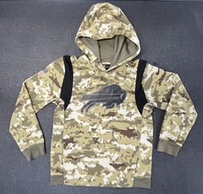 Buffalo Bills Nike Dri Fit Salute To Service Camo Pullover Hoodie YOUTH Size LRG