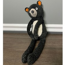 Pillowfort Bear Mini Pillow Plush Black Orange Kids Room Decor