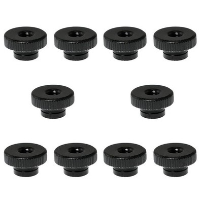 Knurled Thumb Nut DZS ELEC 10PCS M6 Black Round Knobs Hand Nuts