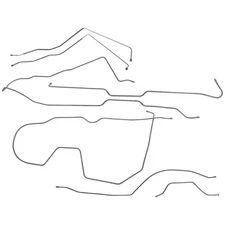 Brake line Kit Complete Power Disc Wide Model 20 Axle 1986-86 Jeep CJ7 OE Steel