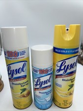 3 Ct. Lysol Disinfectant Spray, Lemon Breeze - 19oz Ea 2 Crisp Linen Lot