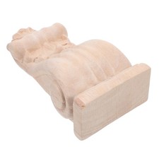  Vintage Carved Wood Corbel: Ornate European Corner Applique - Solid Wood Mantel