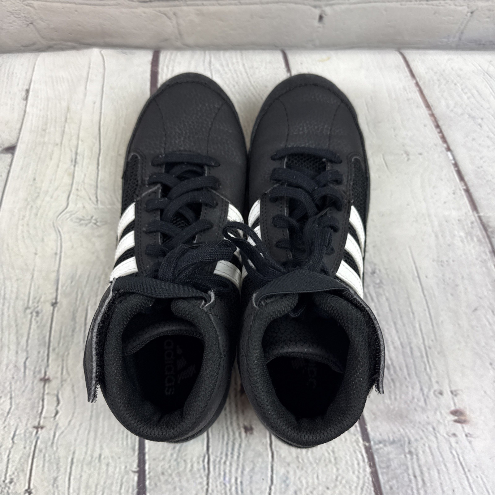 Adidas Havoc Kids Junior Wrestling Trainer Shoe Boot Black Size 4.5 thumbnail 6