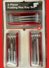 3-Pack Folding Hex Key Set, nut drivers, star keys, SAE Hex keys